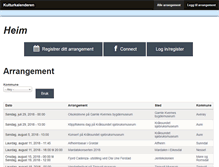 Tablet Screenshot of kulturkalender.no